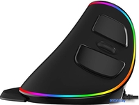Вертикальная мышь Delux M618 Plus RGB - фото