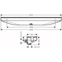 Держатель душевой лейки Hansgrohe Rainfinity 26843700 - фото2