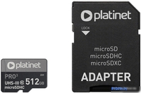 Карта памяти Platinet Pro 3 microSDXC PMMSDX512UIII 512GB + адаптер - фото