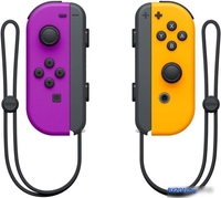 Геймпад Nintendo Joy-Con (неоновый фиолетовый/неоновый оранжевый) - фото
