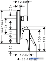 Смеситель Hansgrohe Talis E 71745700 (белый матовый) - фото2