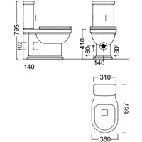 Унитаз Kerama Marazzi Pompei Po.wc.01 (без бачка, без сиденья) - фото2