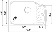 Кухонная мойка Oulin OL-327L - фото2