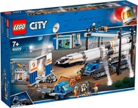 Конструктор LEGO City 60229 Площадка для сборки и транспорт для перевозки ракеты - фото