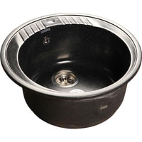 Кухонная мойка GranFest GF-R520 (черный) - фото