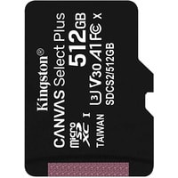 Карта памяти Kingston Canvas Select Plus microSDXC 512GB - фото