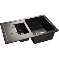 Кухонная мойка GranFest GF-Q775KL (черный) - фото