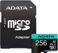 Карта памяти A-Data Premier Pro AUSDX256GUI3V30SA2-RA1 microSDXC 256GB (с адаптером) - фото