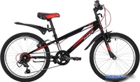 Детский велосипед Novatrack Racer 20 20SH6V.RACER.BK20 (черный/красный, 2020) - фото