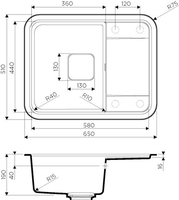 Кухонная мойка Omoikiri Tasogare 65-BL (черный) - фото2