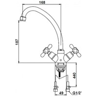 Смеситель Kaiser Carlson Style 11143 - фото2