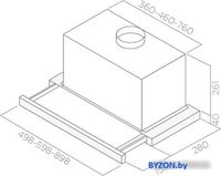 Кухонная вытяжка Jetair Betta 60/GR/BK GL PRF0099697B - фото2