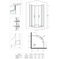 Душевой уголок Deante Funkia 80x80 KYP N52K - фото2