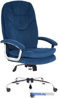 Кресло TetChair Softy LUX (флок, синий) - фото