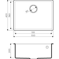 Кухонная мойка Omoikiri Tedori 54-U-WH (белый) - фото2