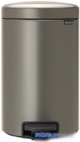 Brabantia Pedal Bin NewIcon 12 л (платиновый) - фото