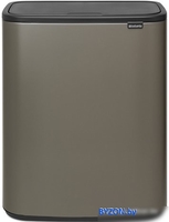 Brabantia Bo Touch Bin 60 л (платиновый) - фото