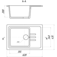 Кухонная мойка Gerhans B15 (графит) - фото2