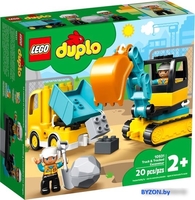 Конструктор LEGO Duplo 10931 Грузовик и гусеничный экскаватор - фото