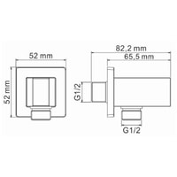 Держатель душевой лейки с подключением Wasserkraft A086 - фото2