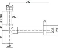 Сифон Paffoni Light ZACC240CR - фото2