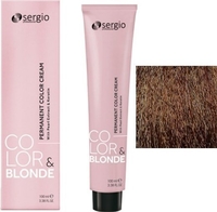 Крем-краска для волос Sergio Professional Color&Blonde 7.34 средне-русый золотисто-медный - фото