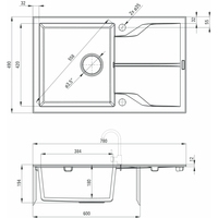 Кухонная мойка Deante Andante ZQN T113 (антрацит) - фото2