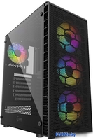 Корпус Powercase Mistral Z4С Mesh LED (черный) - фото