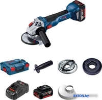Угловая шлифмашина Bosch GWS 18V-10 Professional 06019J4004 (с 2-мя АКБ, кейс) - фото