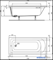 Ванна Ideal Standard Hot Line 170x75 K274601 - фото2