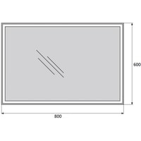 BelBagno Зеркало SPC-GRT-600-800-LED-BTN - фото2