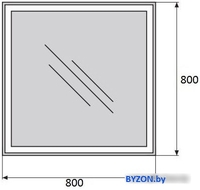 BelBagno Зеркало SPC-GRT-800-800-LED-BTN - фото2