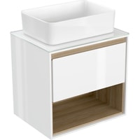 Cersanit Тумба под умывальник со столешницей Louna 60 SZ-LOU60-BL/WH - фото
