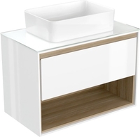 Cersanit Тумба под умывальник со столешницей Louna 80 SZ-LOU80-BL/WH - фото