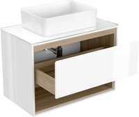 Cersanit Тумба под умывальник со столешницей Louna 80 SZ-LOU80-BL/WH - фото2