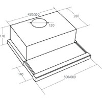 Кухонная вытяжка Akpo Light eco glass 50 WK-7 (серый) - фото2
