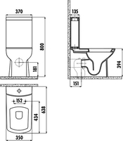 Унитаз Creavit Lara LR360-11CB00E-0000 (без бачка, без сиденья) - фото2