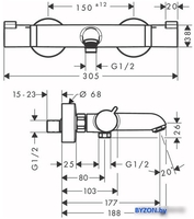Смеситель Hansgrohe Ecostat 13114670 - фото2