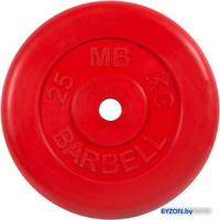 Диск MB Barbell Стандарт 26 мм (1x25 кг, красный) - фото