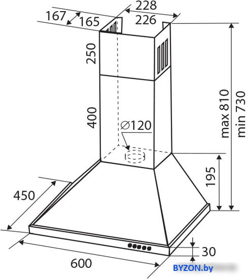 Кухонная вытяжка Zigmund & Shtain K 139.6 B Кухонная вытяжка Zigmund & Shtain K 139.6 B