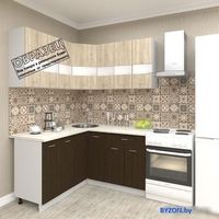 Угловая кухня Кортекс-мебель Корнелия Экстра 1.5x1.5м (дуб сонома/венге/мадрид) - фото2