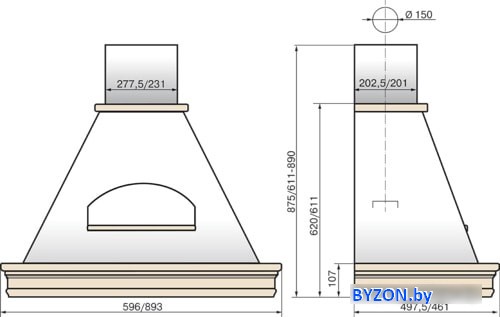 Кухонная вытяжка Elikor Бельведер Валенсия 90П-650-П3Д (топленое молоко/дуб неок.) (943862) Кухонная вытяжка Elikor Бельведер Валенсия 90П-650-П3Д (топленое молоко/дуб неок.) (943862)