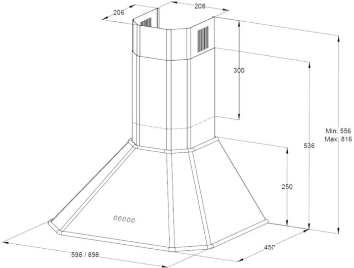 Кухонная вытяжка Korting KHC 6839 IX Кухонная вытяжка Korting KHC 6839 IX
