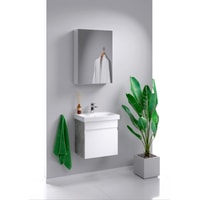 Aqwella Тумба Smart 50 SRT0105BS с умывальником Moduo Slim UM-MOD50SL/1 - фото2