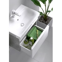 Aqwella Тумба под умывальник Smart 80 SRT0108BS (бетон светлый) - фото2