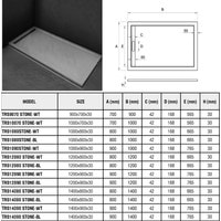 Душевой поддон WeltWasser TRS 10070 Stone-WT 100x70 - фото2