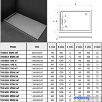 WeltWasser TRS 10090 Stone-WT 100x90 - фото2