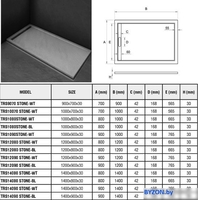 Душевой поддон WeltWasser TRS 12080 Stone-WT 120x80 - фото2