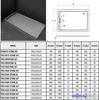 WeltWasser TRS 14080 Stone-BL 140x80 - фото2