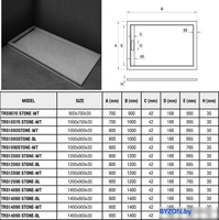 WeltWasser TRS 9070 Stone-WT 90x70 - фото2